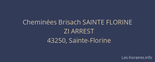 Chemin&eacute;es Brisach SAINTE FLORINE