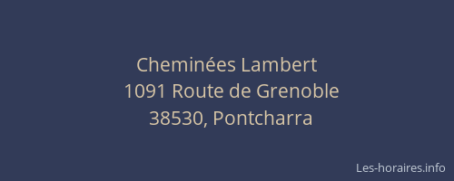 Chemin&eacute;es Lambert