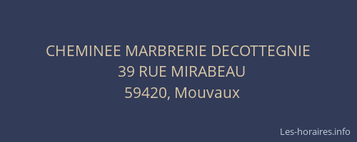 CHEMINEE MARBRERIE DECOTTEGNIE