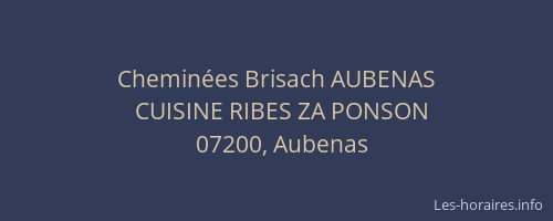 Cheminées Brisach AUBENAS