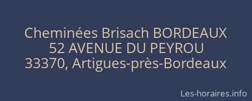 Cheminées Brisach BORDEAUX