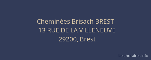 Cheminées Brisach BREST