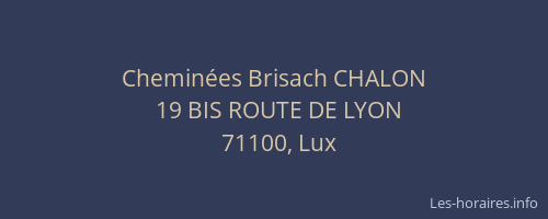 Cheminées Brisach CHALON