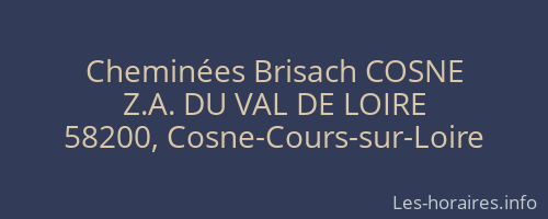 Cheminées Brisach COSNE