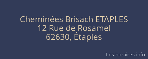 Cheminées Brisach ETAPLES
