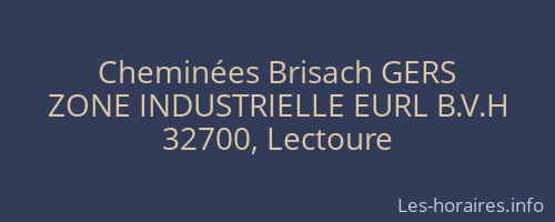 Cheminées Brisach GERS