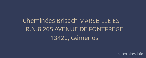 Cheminées Brisach MARSEILLE EST