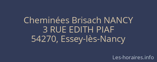Cheminées Brisach NANCY