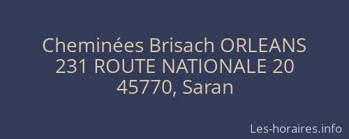 Cheminées Brisach ORLEANS