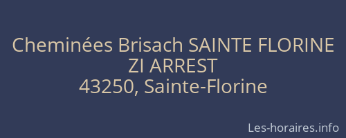 Cheminées Brisach SAINTE FLORINE