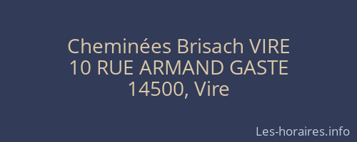 Cheminées Brisach VIRE