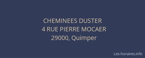 CHEMINEES DUSTER