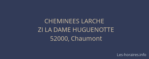 CHEMINEES LARCHE