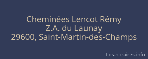 Cheminées Lencot Rémy