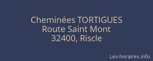 Cheminées TORTIGUES