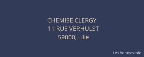 CHEMISE CLERGY
