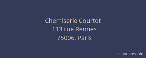 Chemiserie Courtot