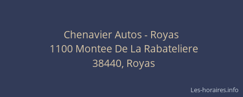 Chenavier Autos - Royas