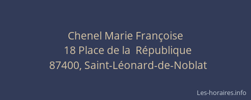 Chenel Marie Françoise