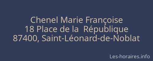 Chenel Marie Françoise