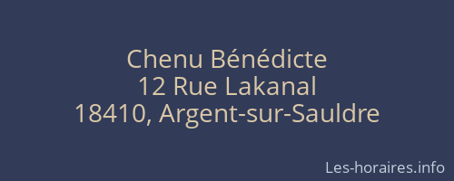 Chenu Bénédicte