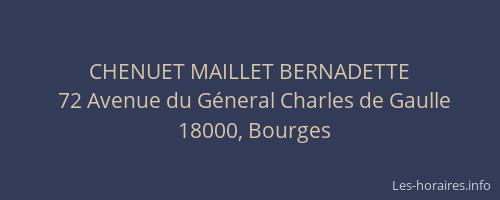 CHENUET MAILLET BERNADETTE