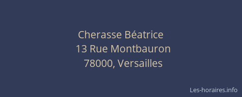 Cherasse Béatrice