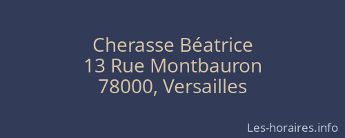 Cherasse Béatrice