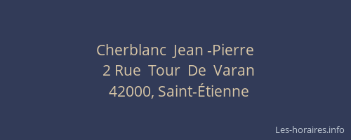Cherblanc  Jean -Pierre