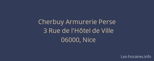 Cherbuy Armurerie Perse