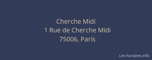 Cherche Midi