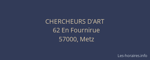CHERCHEURS D'ART