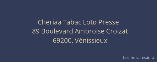 Cheriaa Tabac Loto Presse