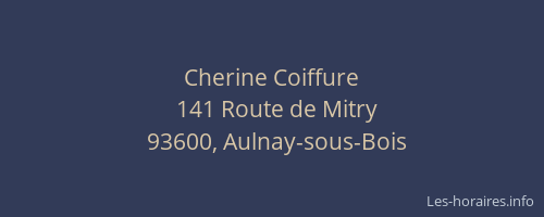 Cherine Coiffure