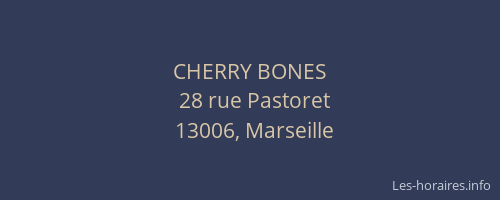 CHERRY BONES