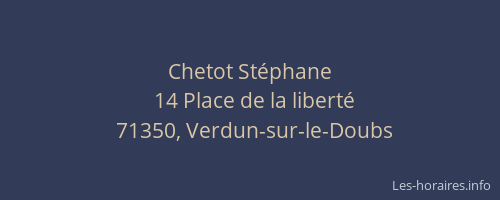 Chetot St&eacute;phane