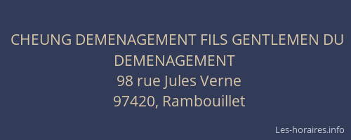 CHEUNG DEMENAGEMENT FILS GENTLEMEN DU DEMENAGEMENT