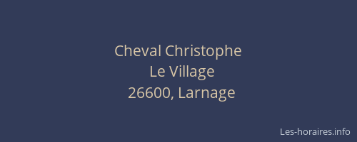 Cheval Christophe