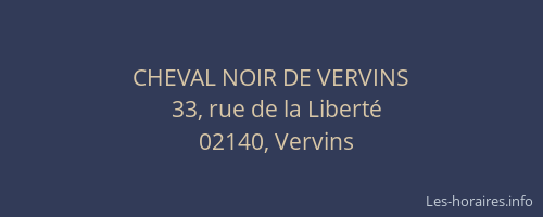 CHEVAL NOIR DE VERVINS