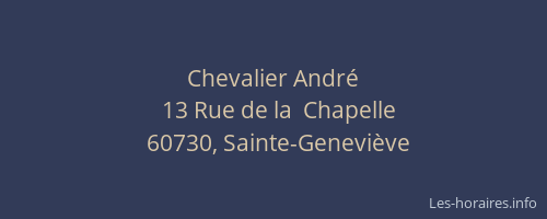 Chevalier Andr&eacute;