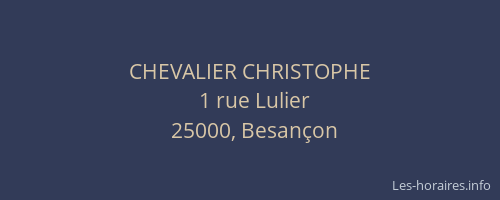 CHEVALIER CHRISTOPHE