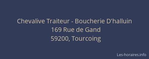Chevalive Traiteur - Boucherie D'halluin