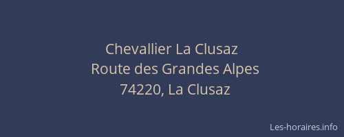Chevallier La Clusaz