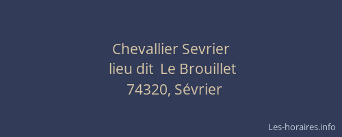 Chevallier Sevrier