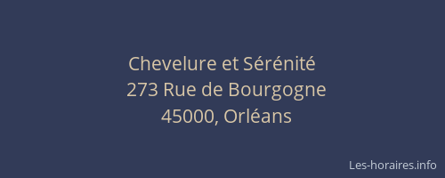 Chevelure et Sérénité