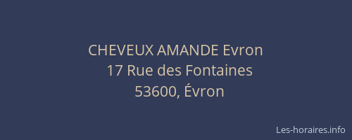 CHEVEUX AMANDE Evron