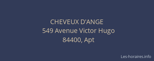 CHEVEUX D'ANGE