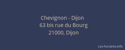 Chevignon - Dijon