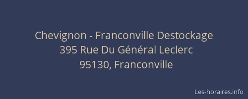 Chevignon - Franconville Destockage