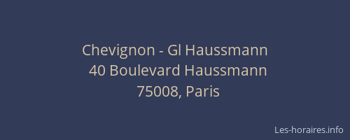 Chevignon - Gl Haussmann